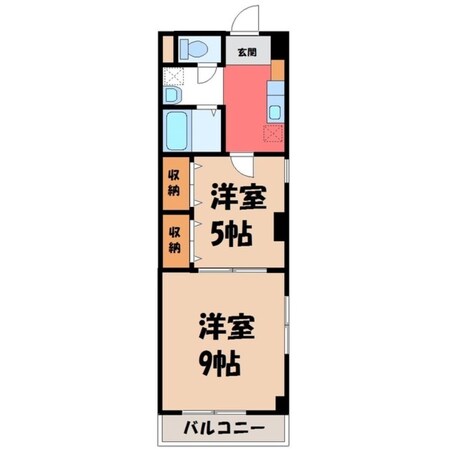 自治医大駅 徒歩5分 7階の物件間取画像